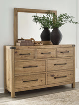 Ridgester Light Brown Dresser and Mirror - Ornate Home