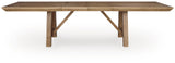 Ridgester Light Brown Extension Dining Table, 2 Arm Chairs and 4 Side Chairs (Online Special Price) - Ornate Home