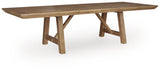 Ridgester Light Brown Extension Dining Table, 2 Arm Chairs and 4 Side Chairs (Online Special Price) - Ornate Home