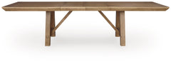 Ridgester Light Brown Extension Dining Table, 2 Arm Chairs and 4 Side Chairs - Ornate Home