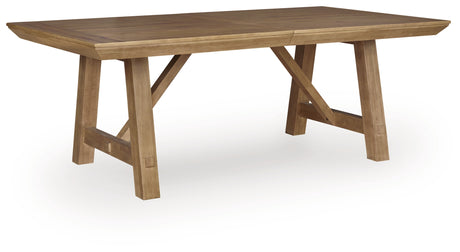 Ridgester Light Brown Extension Dining Table, 2 Arm Chairs and 4 Side Chairs - Ornate Home