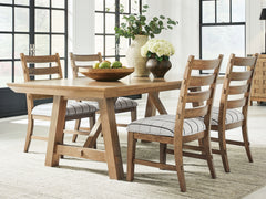 Ridgester Light Brown Extension Dining Table and 4 Chairs - Ornate Home