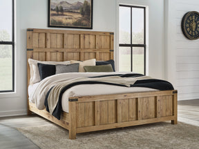 Ridgester Light Brown King Panel Bed - Ornate Home