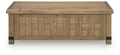 Ridgester Light Brown Lift Top Cocktail Table - Ornate Home