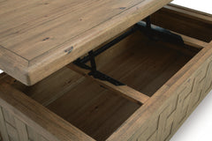 Ridgester Light Brown Lift Top Cocktail Table - Ornate Home