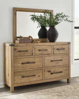 Ridgester Light Brown Queen Panel Bed, Dresser and Mirror (Online Special Price) - Ornate Home