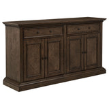 Ridgewell Dark Oak 2-drawer 4-door Dining Server - Ornate Home