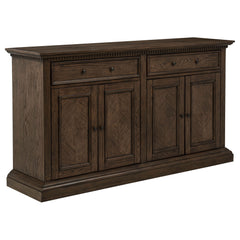 Ridgewell Dark Oak 2-drawer 4-door Dining Server - Ornate Home
