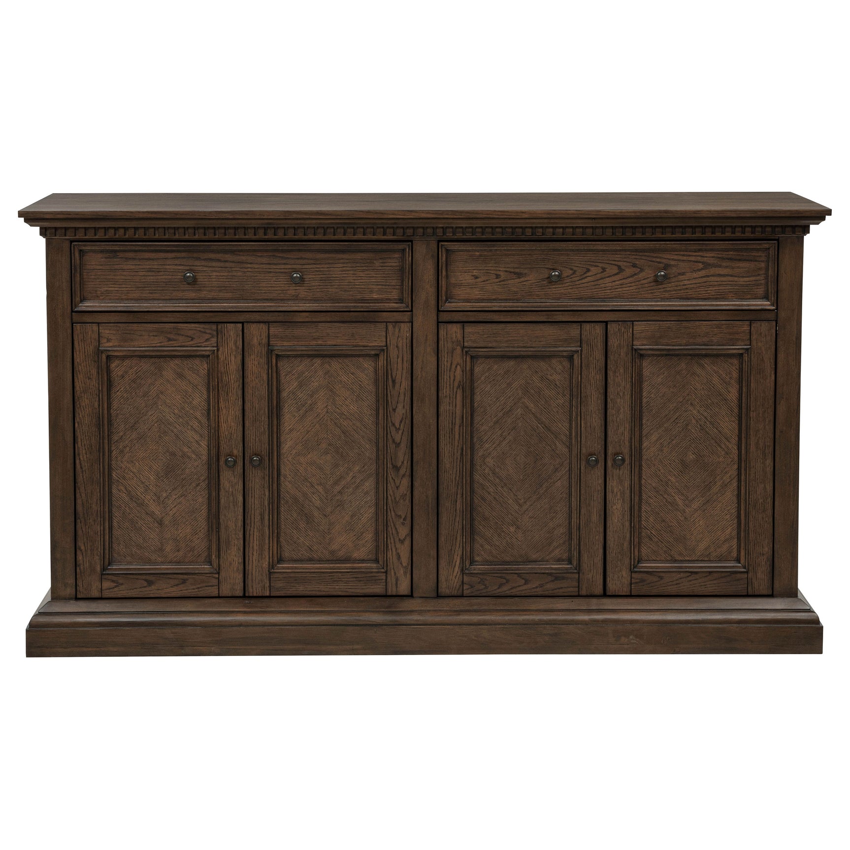 Ridgewell Dark Oak 2-drawer 4-door Dining Server - Ornate Home