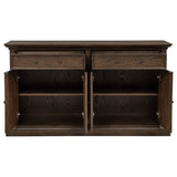 Ridgewell Dark Oak 2-drawer 4-door Dining Server - Ornate Home