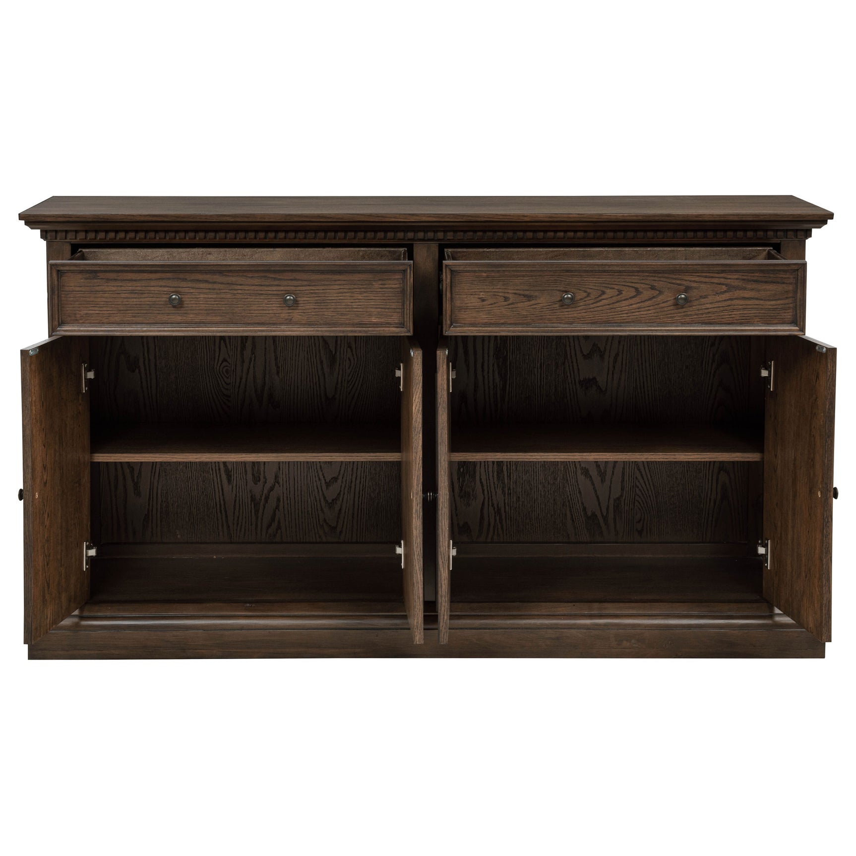 Ridgewell Dark Oak 2-drawer 4-door Dining Server - Ornate Home
