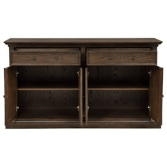 Ridgewell Dark Oak 2-drawer 4-door Dining Server - Ornate Home