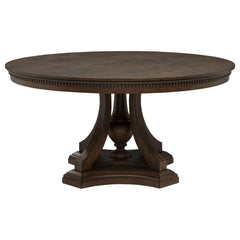 Ridgewell Dark Oak 5-piece Round Pedestal Dining Set - Ornate Home