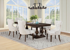 Ridgewell Dark Oak 7-piece Rectangular Trestle Dining Set - Ornate Home