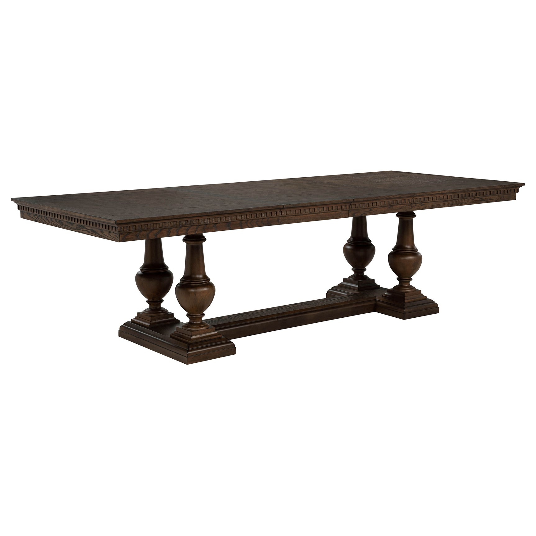 Ridgewell Dark Oak 9-piece Rectangular Trestle Dining Set - Ornate Home