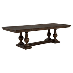 Ridgewell Dark Oak 9-piece Rectangular Trestle Dining Set - Ornate Home