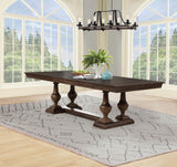 Ridgewell Dark Oak Rectangular Trestle Dining Table - Ornate Home