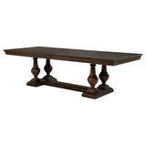 Ridgewell Dark Oak Rectangular Trestle Dining Table - Ornate Home
