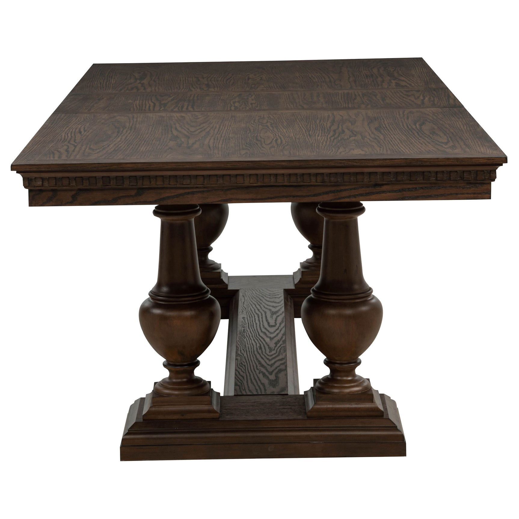 Ridgewell Dark Oak Rectangular Trestle Dining Table - Ornate Home