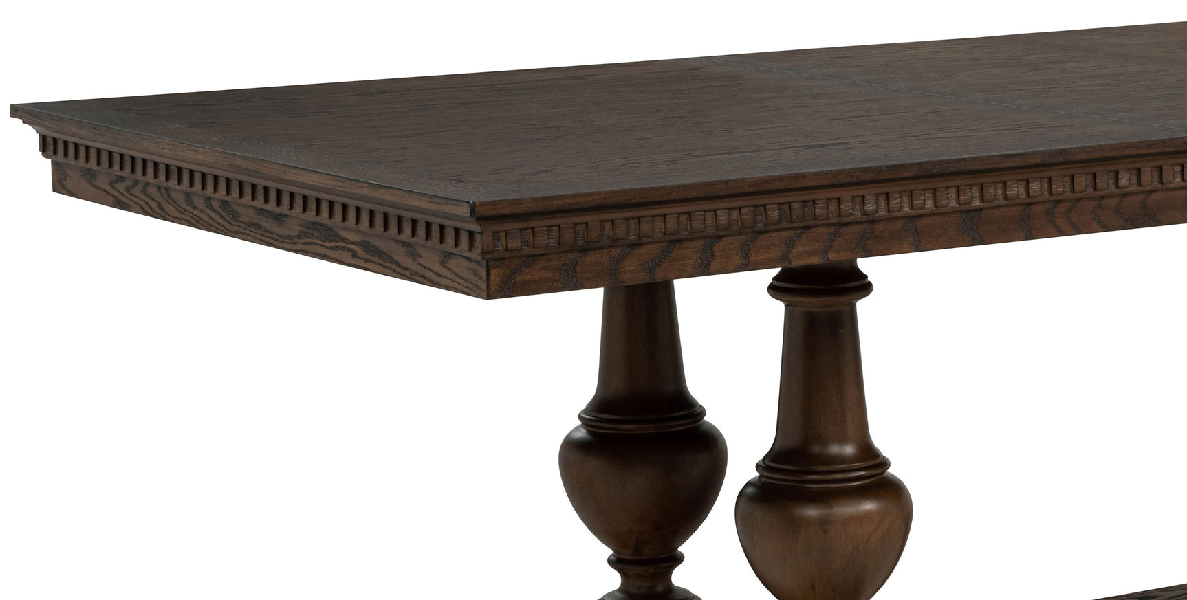 Ridgewell Dark Oak Rectangular Trestle Dining Table - Ornate Home