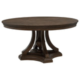 Ridgewell Dark Oak Round Pedestal Dining Table - Ornate Home