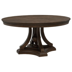Ridgewell Dark Oak Round Pedestal Dining Table - Ornate Home