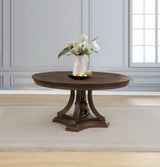 Ridgewell Dark Oak Round Pedestal Dining Table - Ornate Home