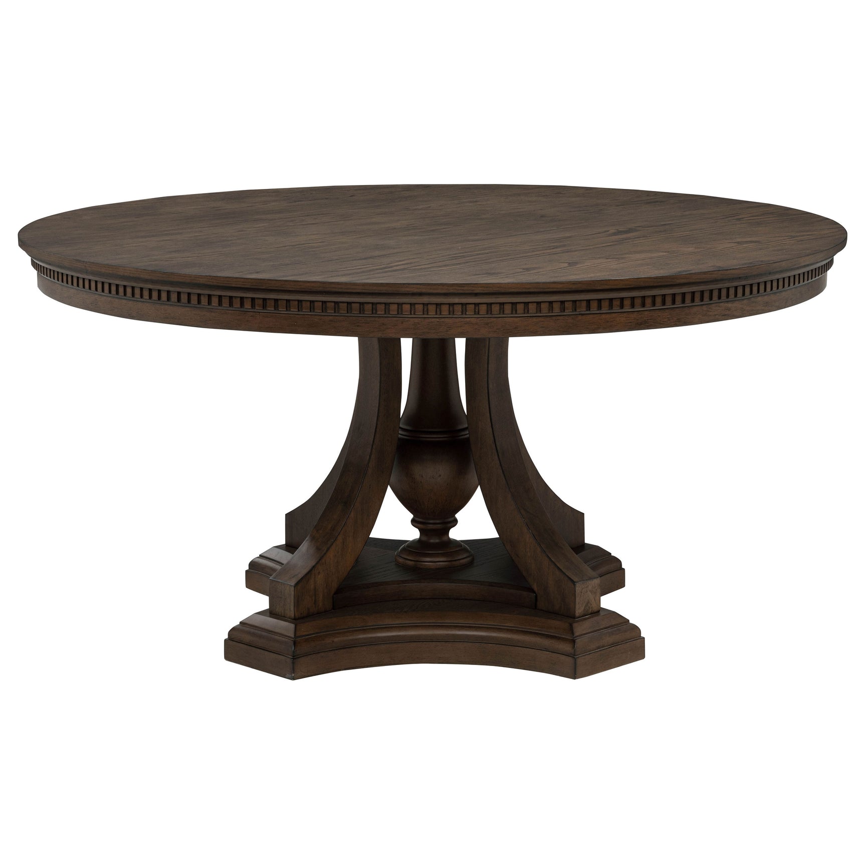Ridgewell Dark Oak Round Pedestal Dining Table - Ornate Home
