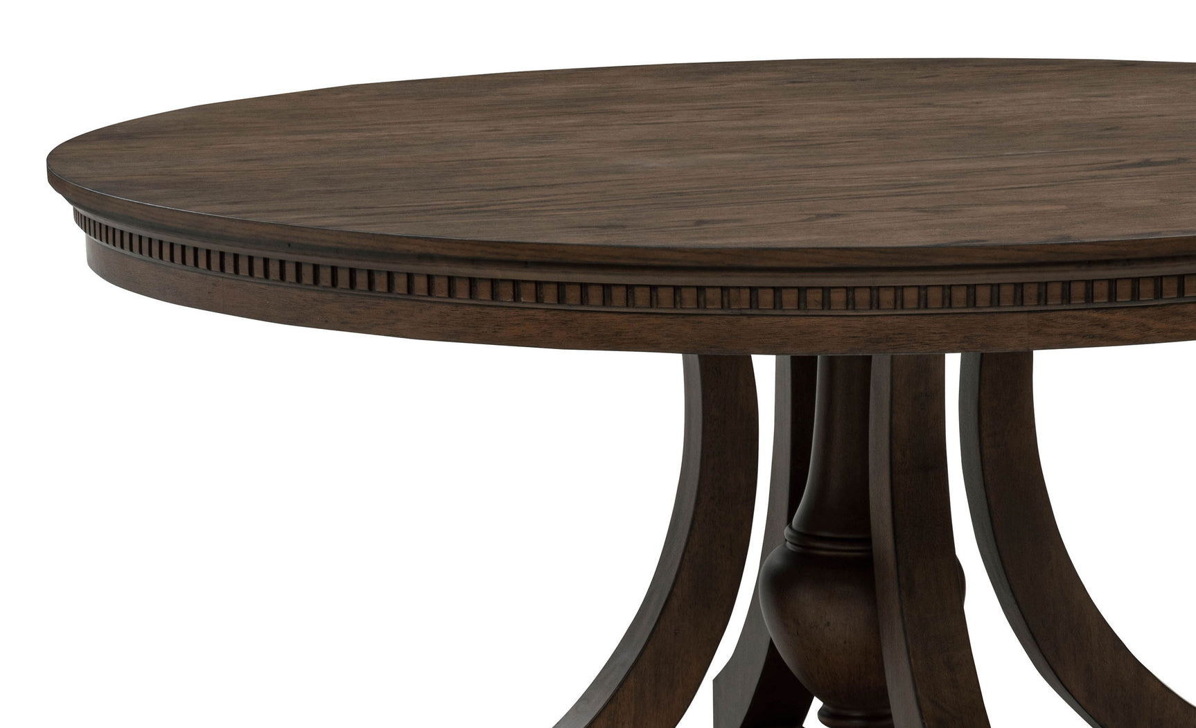 Ridgewell Dark Oak Round Pedestal Dining Table - Ornate Home