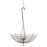Rihanna Black Large Metal Umbrella Candle Holder Lantern - Ornate Home