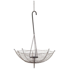 Rihanna Black Large Metal Umbrella Candle Holder Lantern - Ornate Home