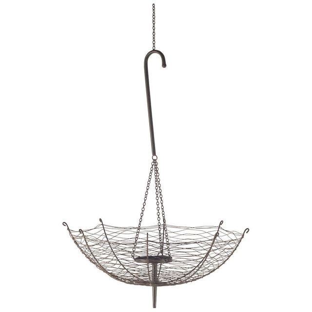 Rihanna Black Large Metal Umbrella Candle Holder Lantern - Ornate Home