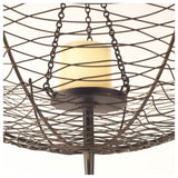 Rihanna Black Large Metal Umbrella Candle Holder Lantern - Ornate Home