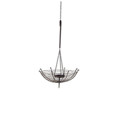 Rihanna Black Small Metal Umbrella Candle Holder Lantern - Ornate Home