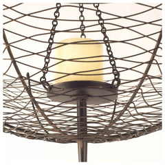 Rihanna Black Small Metal Umbrella Candle Holder Lantern - Ornate Home
