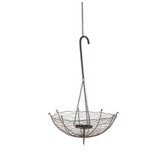 Rihanna Medium Black Metal Umbrella Candle Holder Lantern - Ornate Home