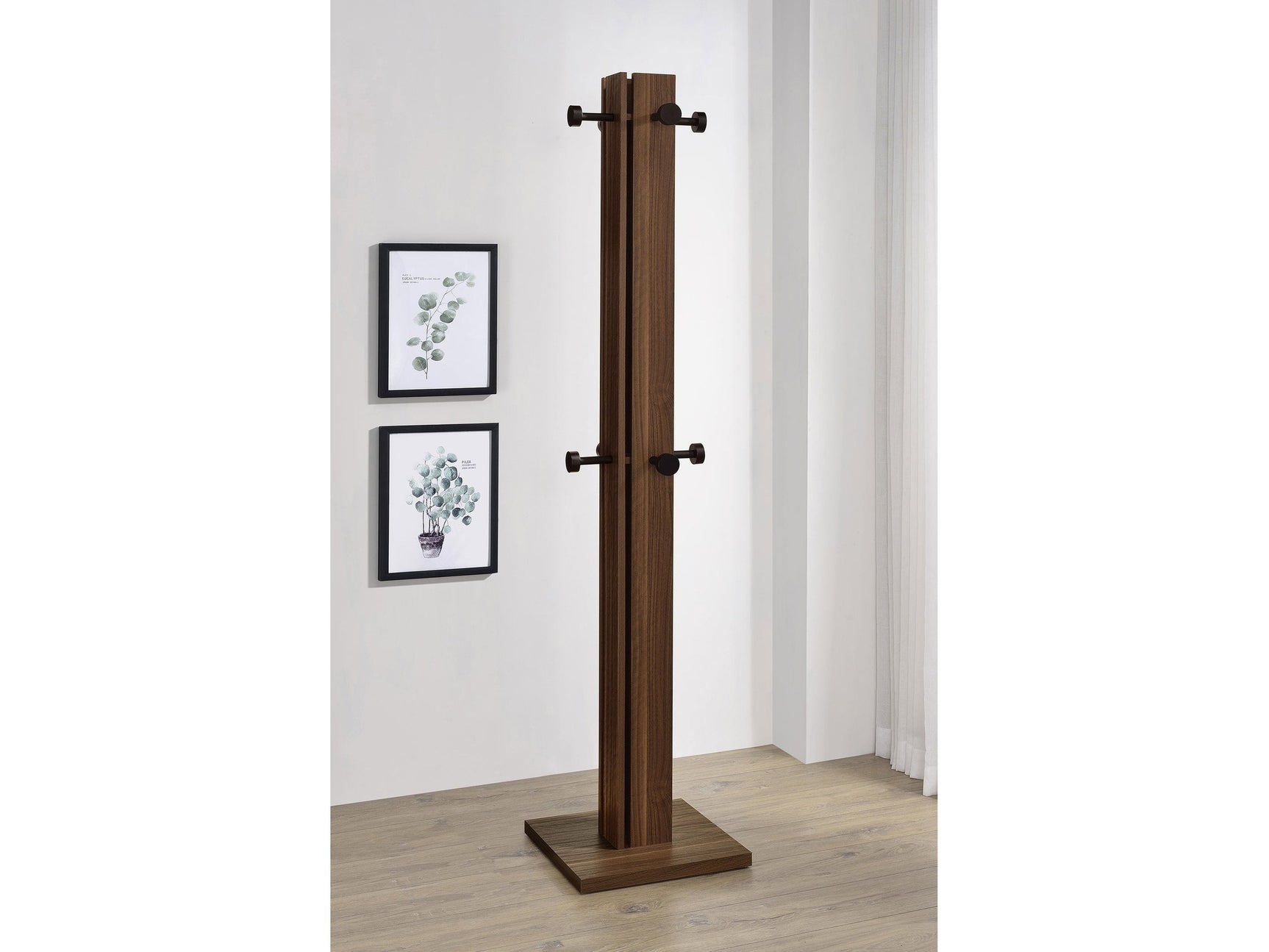 Rikkie Walnut Coat Rack - Ornate Home