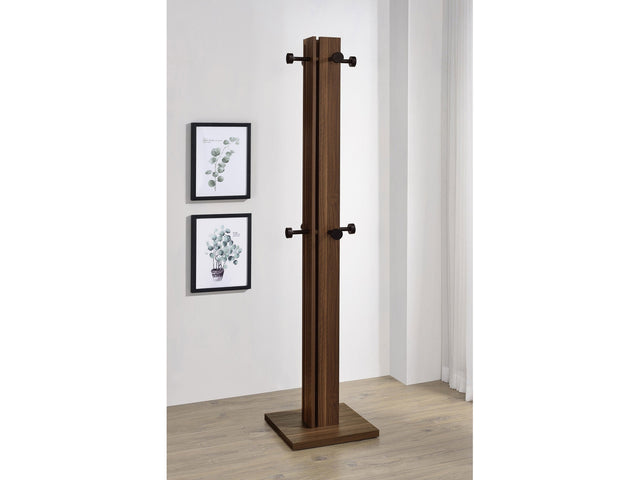 Rikkie Walnut Coat Rack - Ornate Home