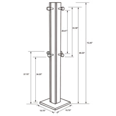 Rikkie Walnut Coat Rack - Ornate Home