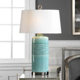Rila Distressed Teal Table Lamp - Ornate Home