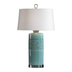 Rila Distressed Teal Table Lamp - Ornate Home
