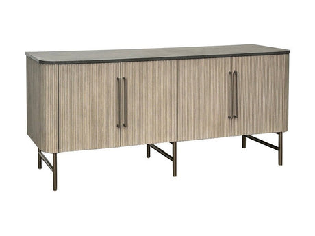Riley Gray/Black Four-Door Sideboard - Ornate Home