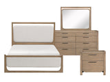 Riley Light Brown/Beige 4-Piece Queen Bedroom Set - Ornate Home