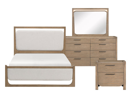 Riley Light Brown/Beige 4-Piece Queen Bedroom Set - Ornate Home