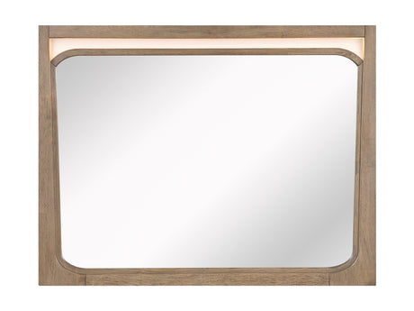 Riley Light Brown Mirror - Ornate Home