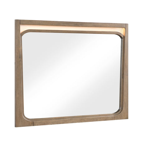 Riley Light Brown Mirror - Ornate Home