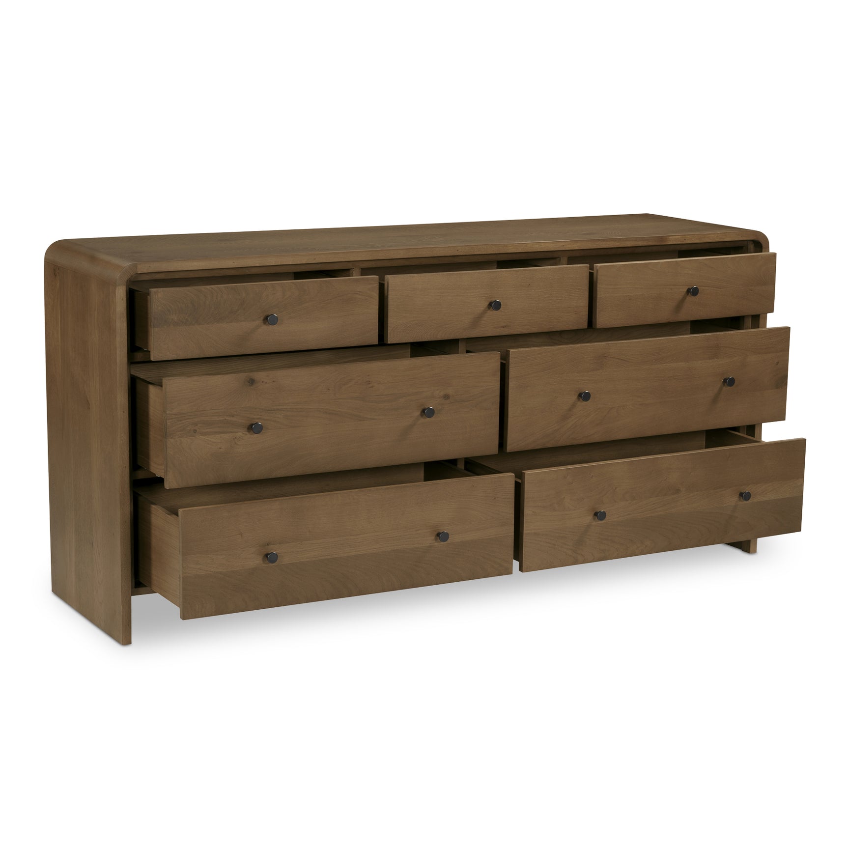 Riley Oak 7 Drawer Dresser - Ornate Home