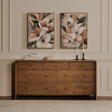 Riley Oak 7 Drawer Dresser - Ornate Home