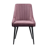 Riley Pink/Black Side Chair (Set of 2) - Ornate Home