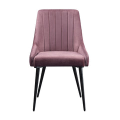 Riley Pink/Black Side Chair (Set of 2) - Ornate Home